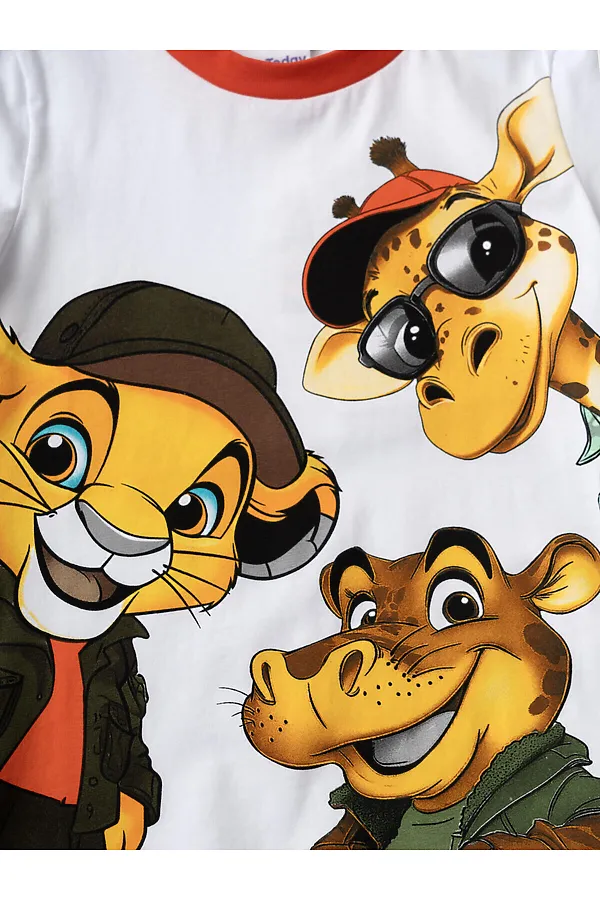 Комплект трикотажный для мальчиков: фуфайка (футболка), брюки PLAYTODAY, белый,зеленый - фото 2