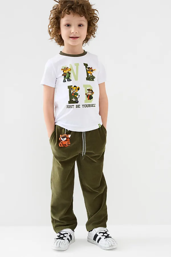 Фуфайка трикотажная для мальчиков (футболка) PLAYTODAY, белый - фото 2