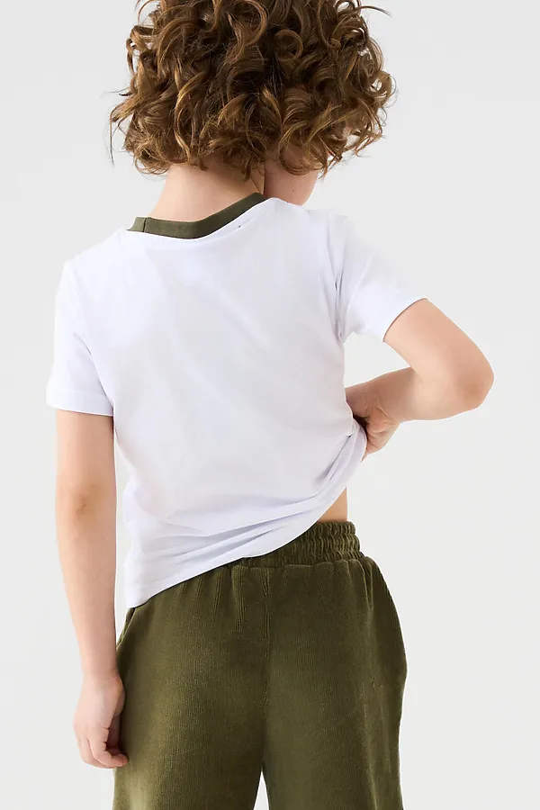 Фуфайка трикотажная для мальчиков (футболка) PLAYTODAY, белый - фото 2