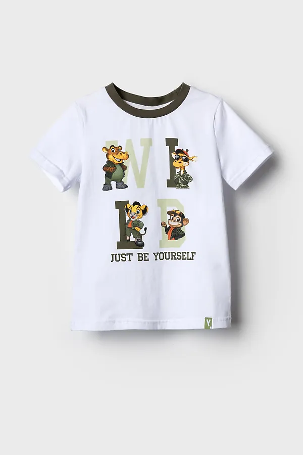 Фуфайка трикотажная для мальчиков (футболка) PLAYTODAY, белый - фото 2