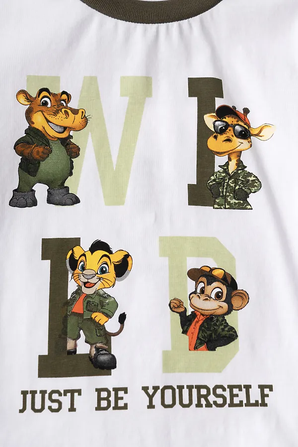 Фуфайка трикотажная для мальчиков (футболка) PLAYTODAY, белый - фото 2