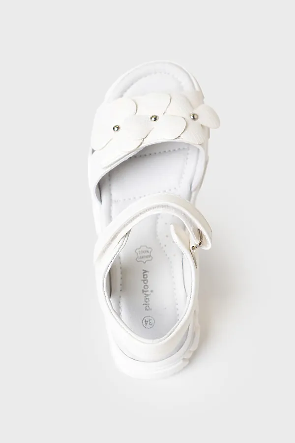 Туфли открытые для девочек PLAYTODAY, белый - фото 2
