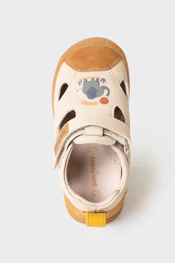 Сандалии для мальчиков PLAYTODAY, бежевый - фото 2