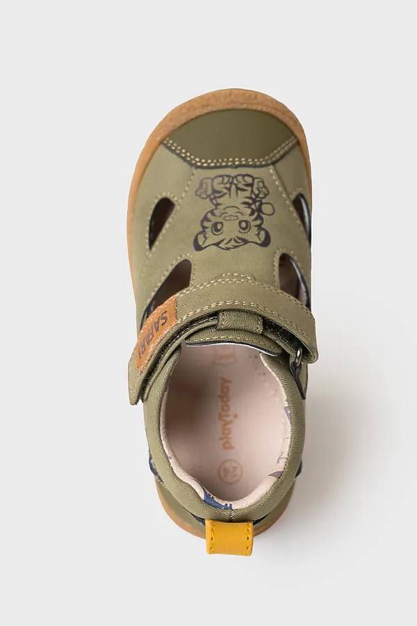 Сандалии для мальчиков PLAYTODAY, хаки - фото 2