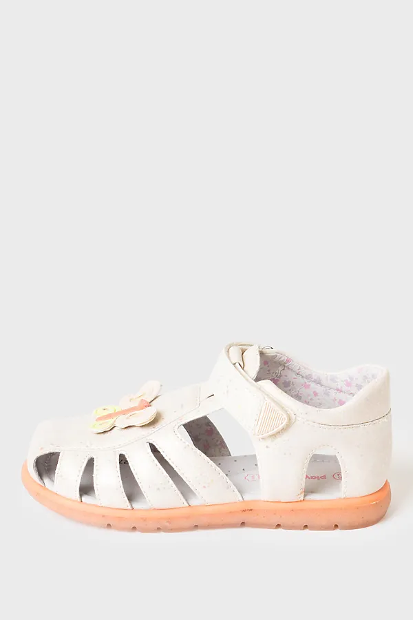 Туфли открытые для девочек PLAYTODAY, молочный - фото 2