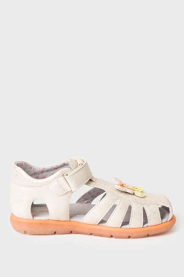 Туфли открытые для девочек PLAYTODAY, молочный - фото 2