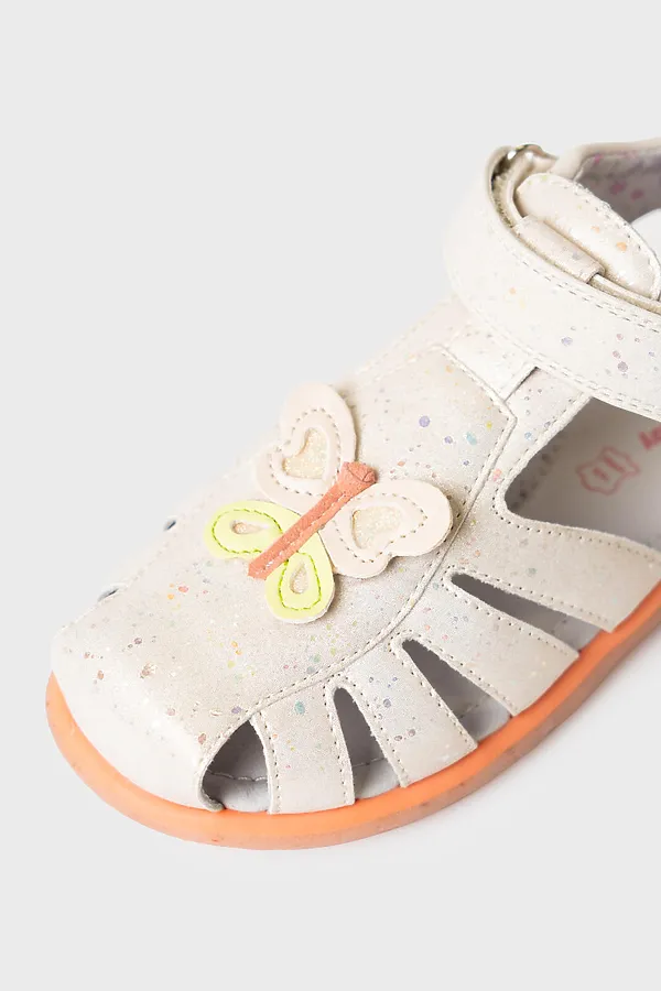 Туфли открытые для девочек PLAYTODAY, молочный - фото 2