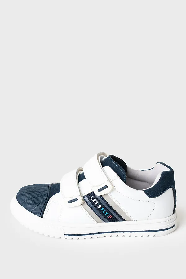 Полуботинки для мальчиков PLAYTODAY, белый,тёмно-синий - фото 2