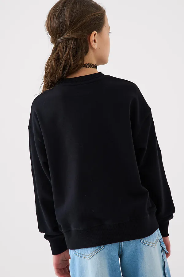 Толстовка трикотажная для девочек PLAYTODAY, черный - фото 2