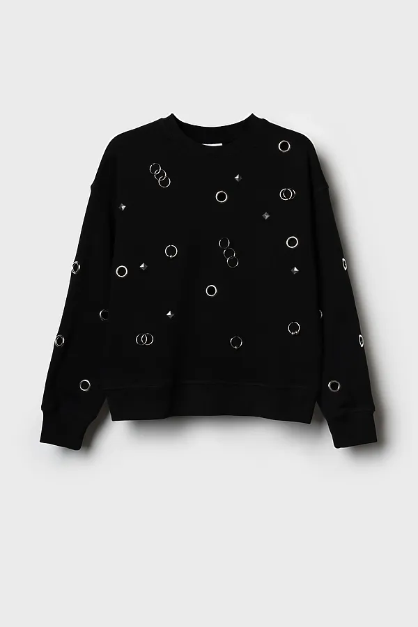 Толстовка трикотажная для девочек PLAYTODAY, черный - фото 2