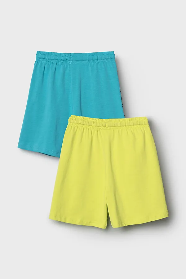 Шорты трикотажные для мальчиков, 2 шт в комплекте PLAYTODAY, светло-зеленый,бирюзовый - фото 2