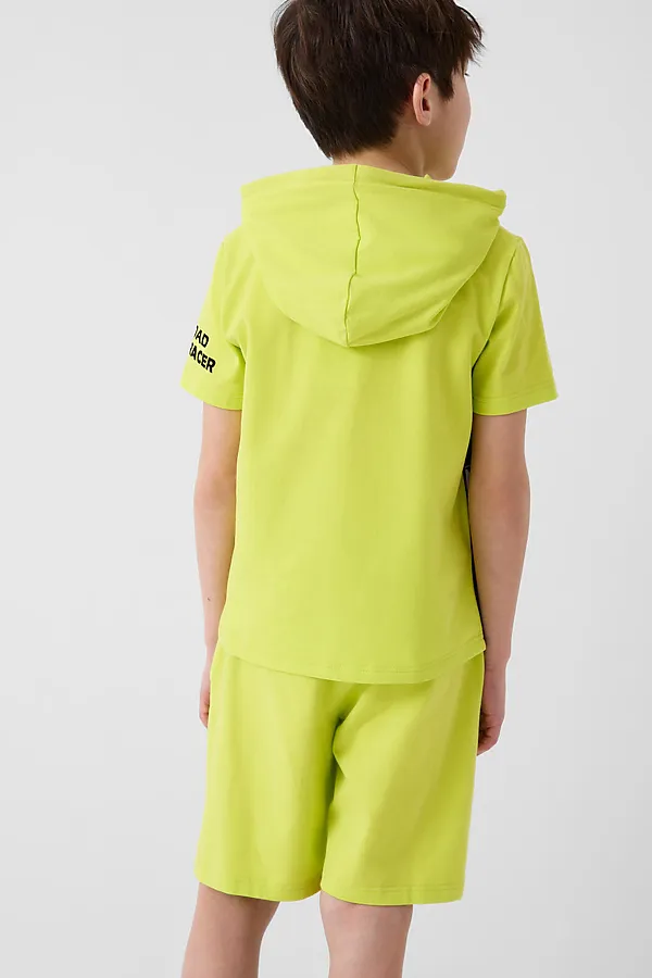 Комплект трикотажный для мальчиков: джемпер (футболка), шорты PLAYTODAY, белый,светло-зеленый - фото 2