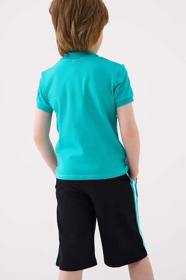 Шорты трикотажные для мальчиков, 2 шт в комплекте PLAYTODAY, черный,бирюзовый - фото 2