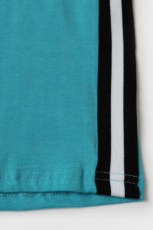 Шорты трикотажные для мальчиков, 2 шт в комплекте PLAYTODAY, черный,бирюзовый - фото 2