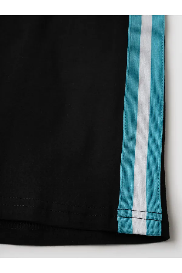 Шорты трикотажные для мальчиков, 2 шт в комплекте PLAYTODAY, черный,бирюзовый - фото 2