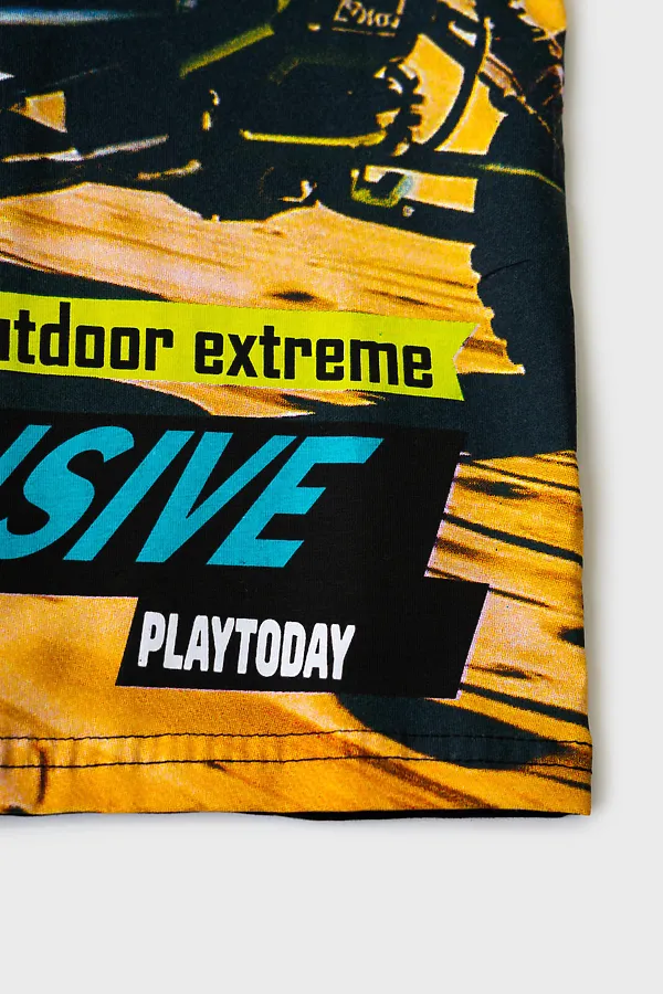 Фуфайка трикотажная для мальчиков (футболка) PLAYTODAY, белый,черный - фото 2