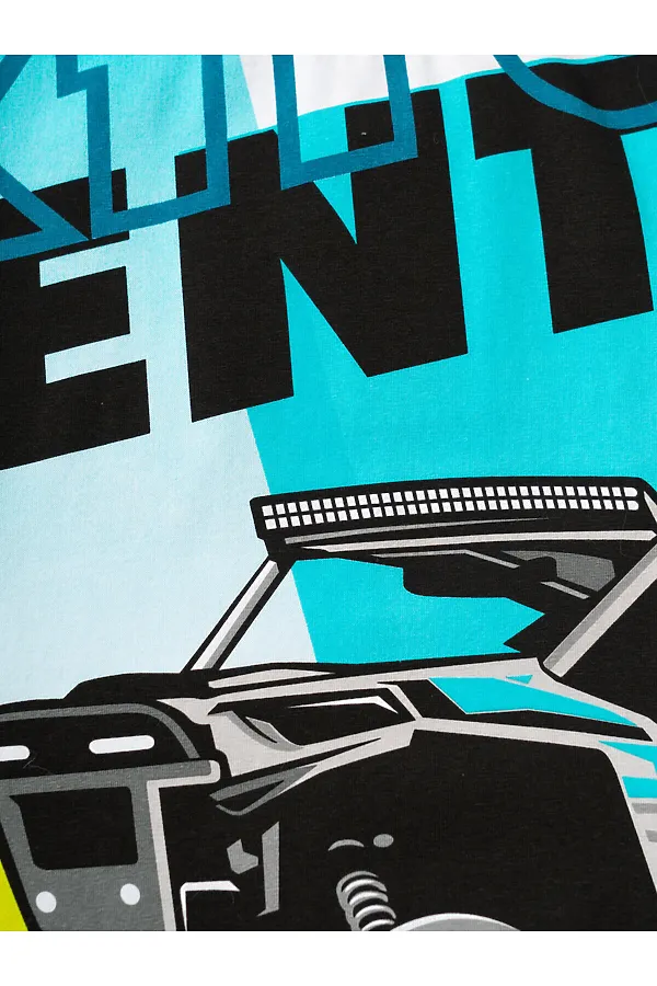 Комплект трикотажный для мальчиков: фуфайка (футболка), брюки PLAYTODAY, белый,черный - фото 2