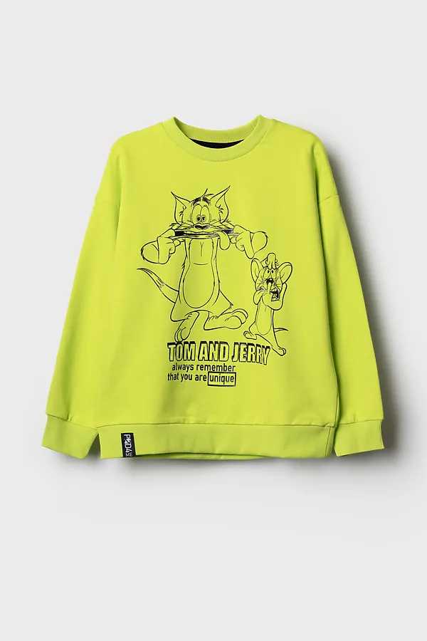 Толстовка трикотажная для мальчиков PLAYTODAY, светло-зеленый - фото 2