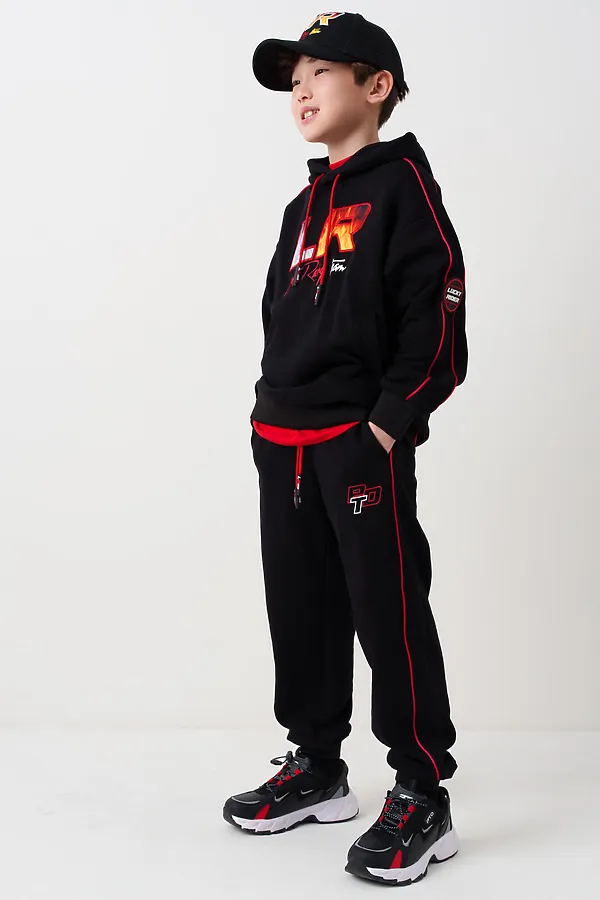 Брюки трикотажные для мальчиков PLAYTODAY, черный - фото 2