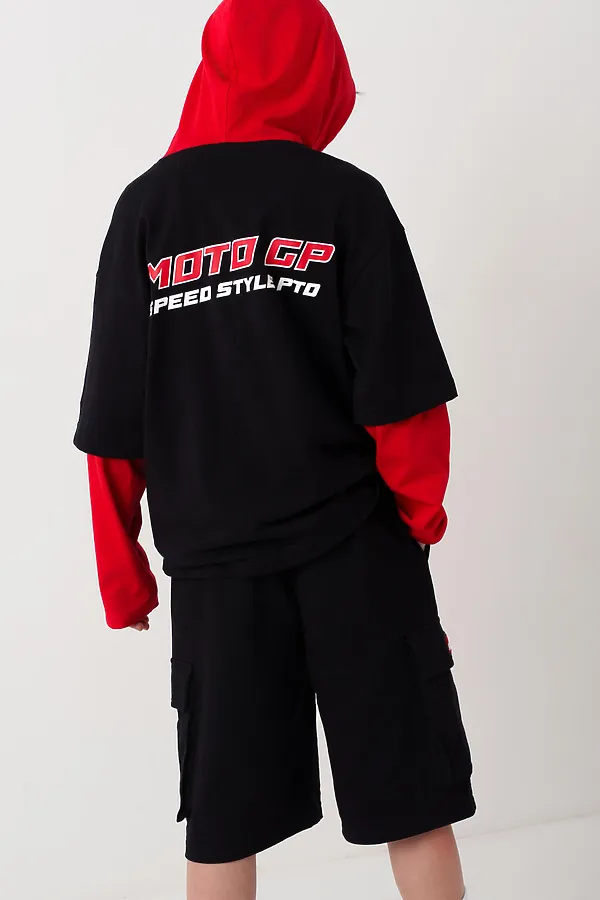 Шорты трикотажные для мальчиков PLAYTODAY, черный - фото 2