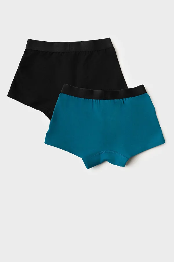 Трусы трикотажные для мальчиков - боксеры, 2 шт в комплекте PLAYTODAY, черный,бирюзовый - фото 2