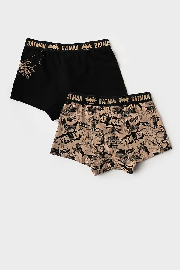 Трусы трикотажные для мальчиков - боксеры, 2 шт в комплекте PLAYTODAY, черный,бежевый - фото 2