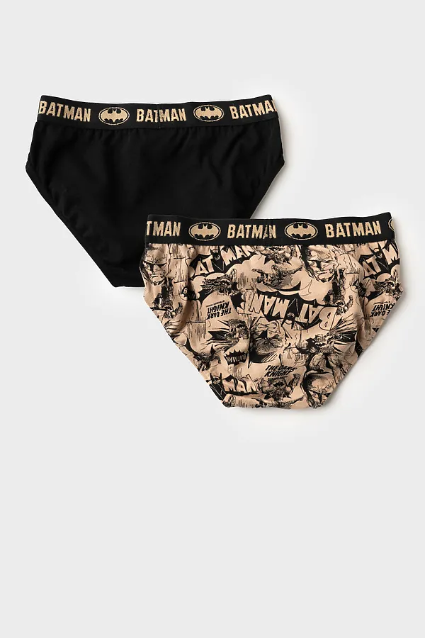 Трусы трикотажные для мальчиков - брифы, 2 шт в комплекте PLAYTODAY, черный,бежевый - фото 2