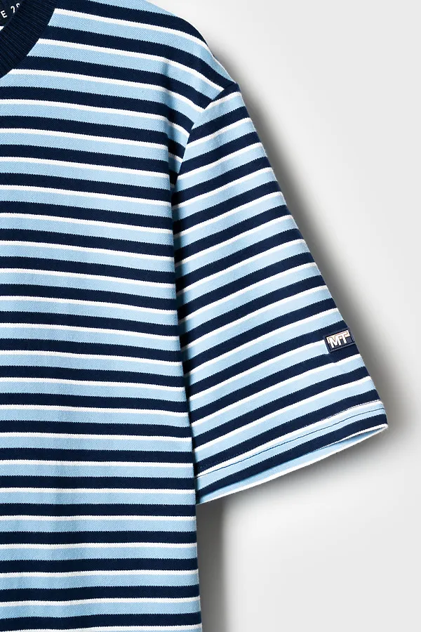 Фуфайка трикотажная для мужчин (футболка) PLAYTODAY, белый,тёмно-синий,голубой - фото 2