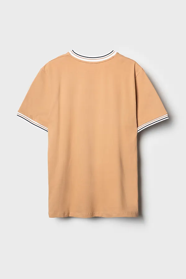 Фуфайка трикотажная для мужчин (футболка) PLAYTODAY, бежевый - фото 2