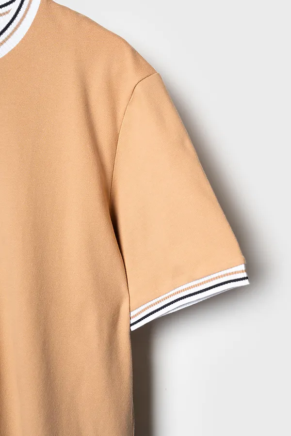 Фуфайка трикотажная для мужчин (футболка) PLAYTODAY, бежевый - фото 2