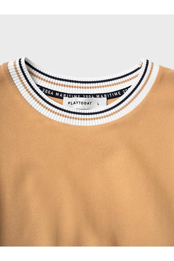 Фуфайка трикотажная для мужчин (футболка) PLAYTODAY, бежевый - фото 2