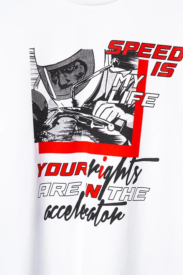 Комплект трикотажный для мальчиков: фуфайка (футболка), шорты PLAYTODAY, белый,красный - фото 2