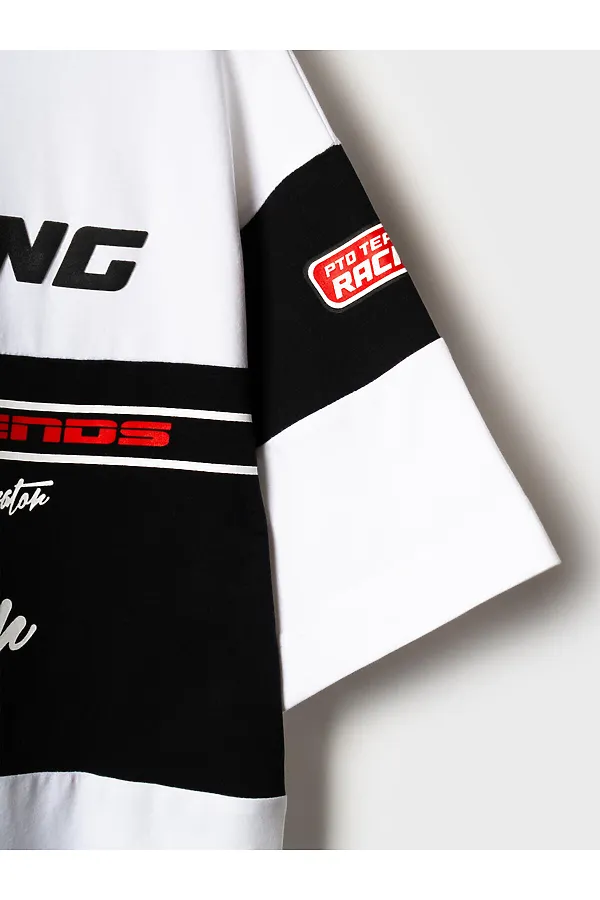 Комплект трикотажный для мальчиков: фуфайка (футболка), шорты PLAYTODAY, черный,белый - фото 2