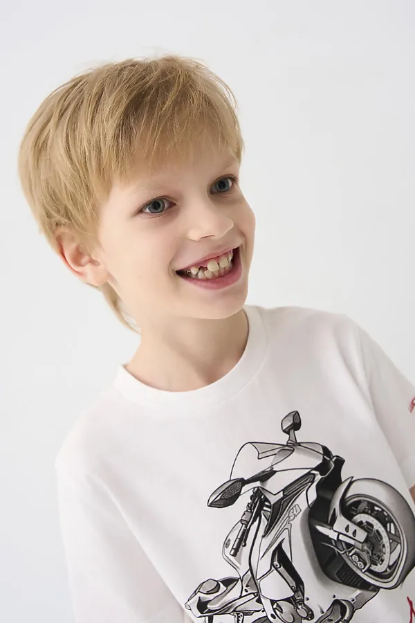 Комплект трикотажный для мальчиков: фуфайка (футболка), шорты PLAYTODAY, белый,черный - фото 2