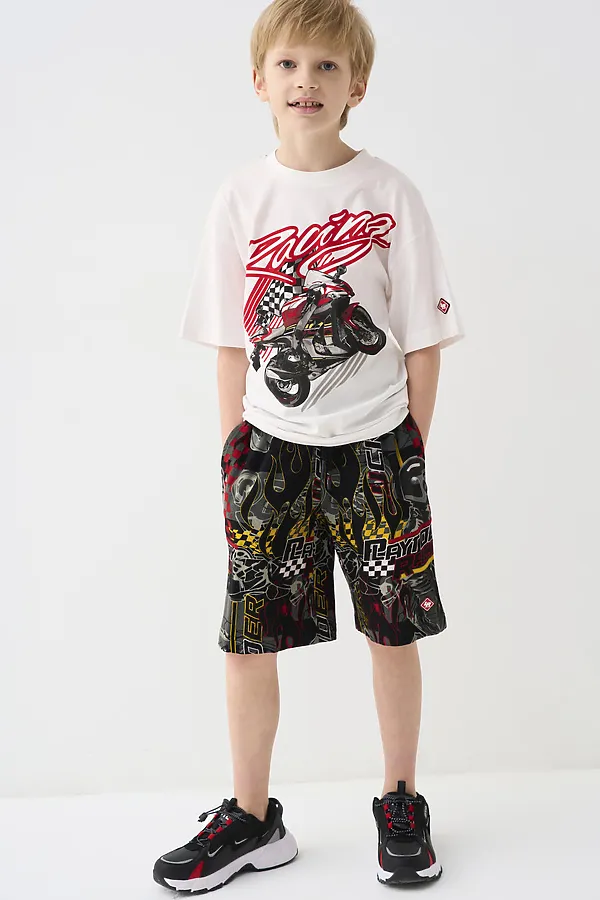 Фуфайка трикотажная для мальчиков (футболка) PLAYTODAY, белый - фото 2