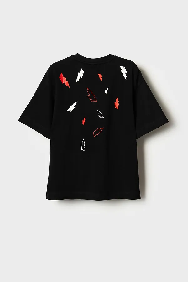 Фуфайка трикотажная для мальчиков (футболка) PLAYTODAY, черный - фото 2