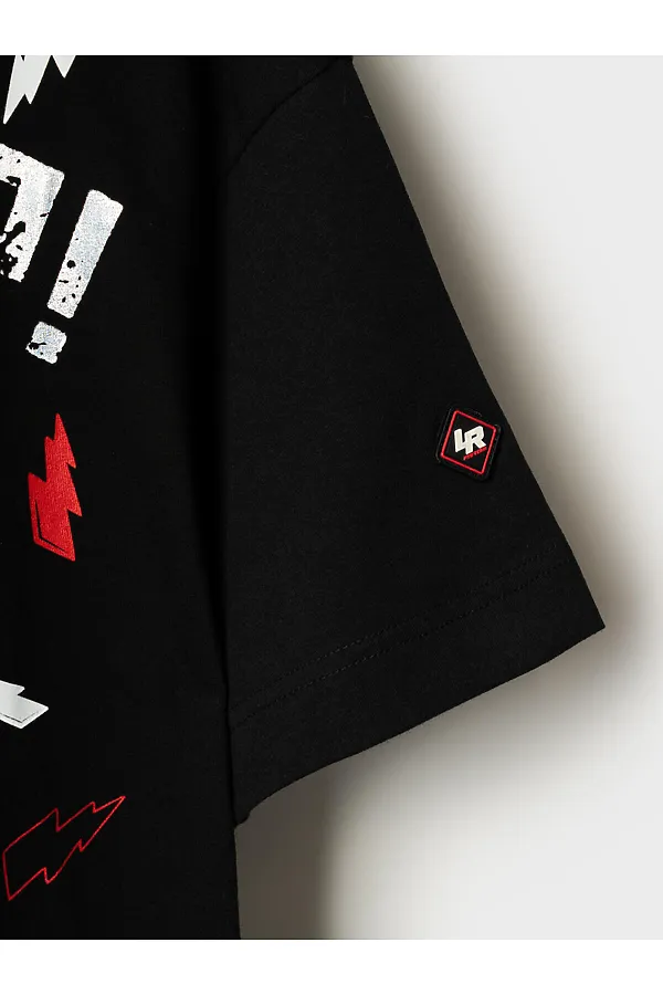 Фуфайка трикотажная для мальчиков (футболка) PLAYTODAY, черный - фото 2