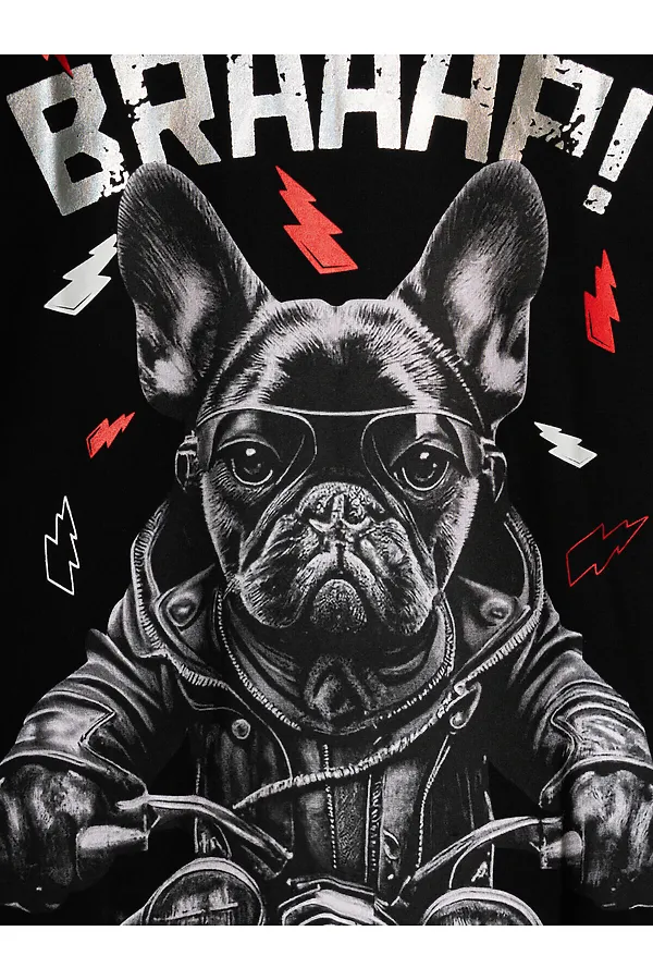 Фуфайка трикотажная для мальчиков (футболка) PLAYTODAY, черный - фото 2