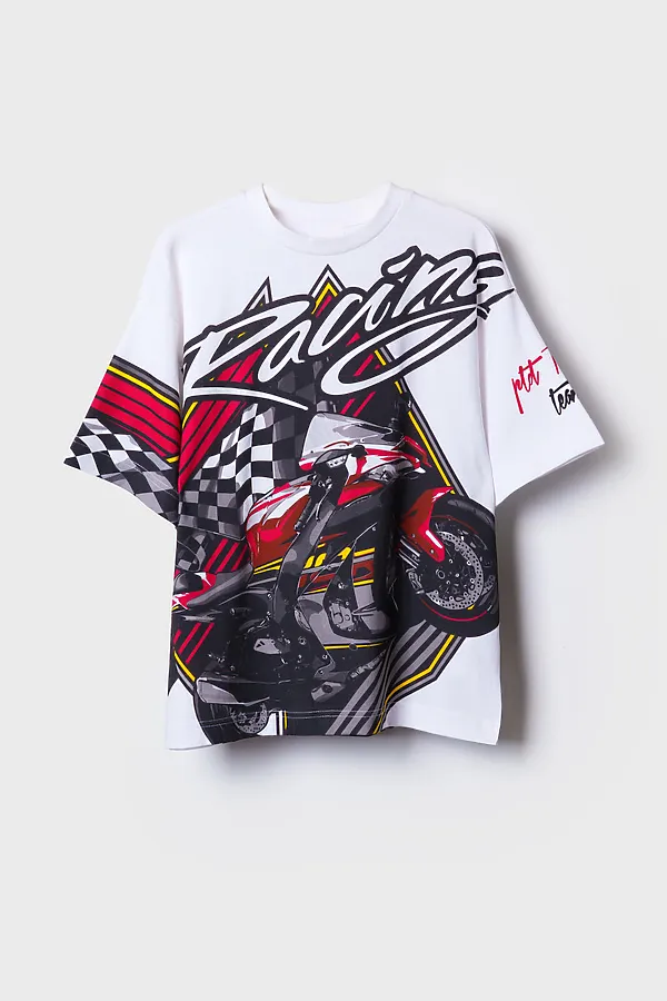 Фуфайка трикотажная для мальчиков (футболка) PLAYTODAY, белый - фото 2