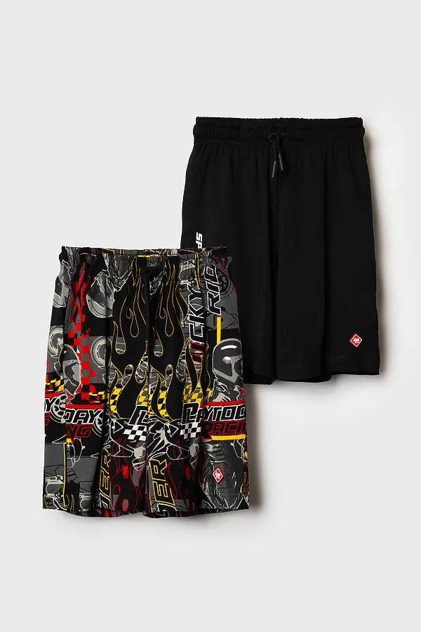 Шорты трикотажные для мальчиков, 2 шт в комплекте PLAYTODAY, разноцветный - фото 2