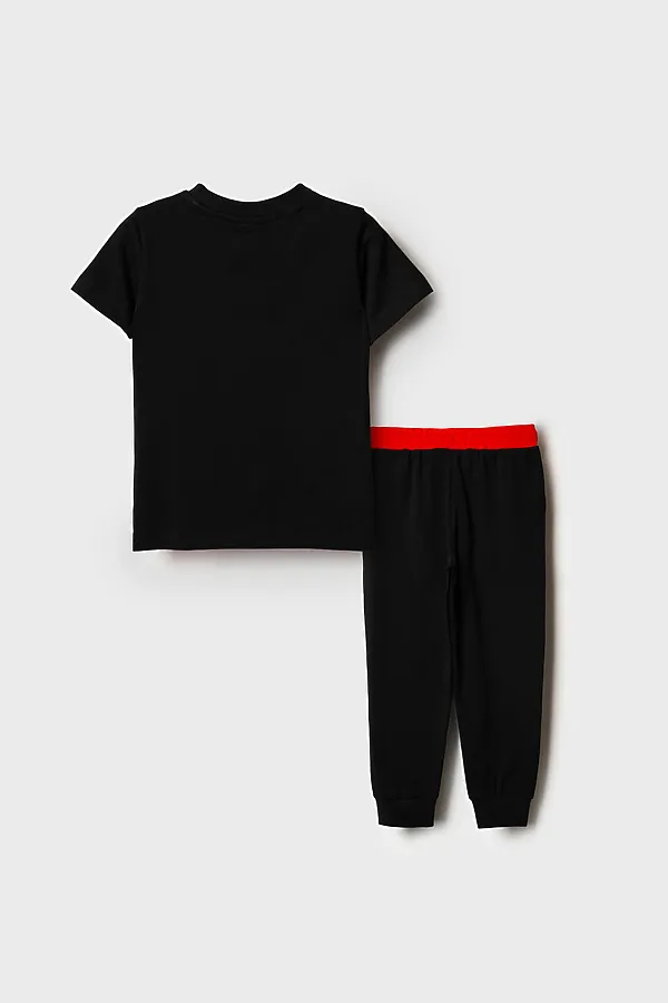Комплект трикотажный для мальчиков: фуфайка (футболка), брюки PLAYTODAY, черный,белый,красный - фото 2