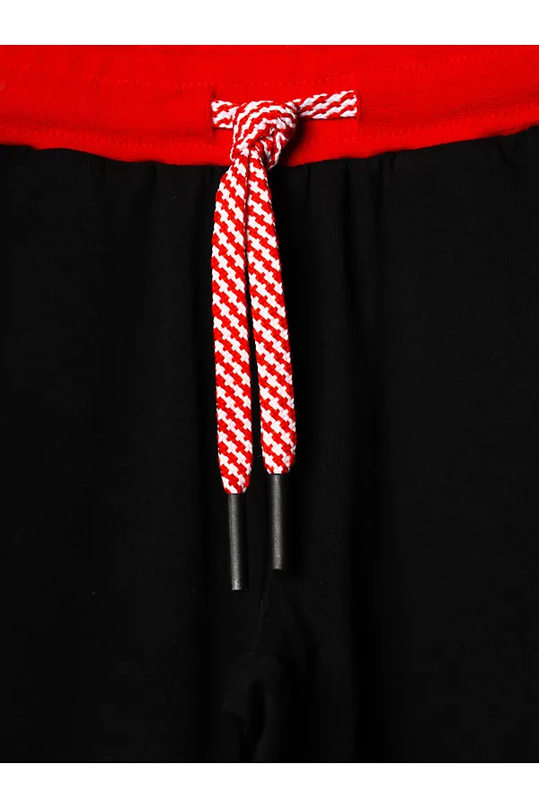 Комплект трикотажный для мальчиков: фуфайка (футболка), брюки PLAYTODAY, черный,белый,красный - фото 2