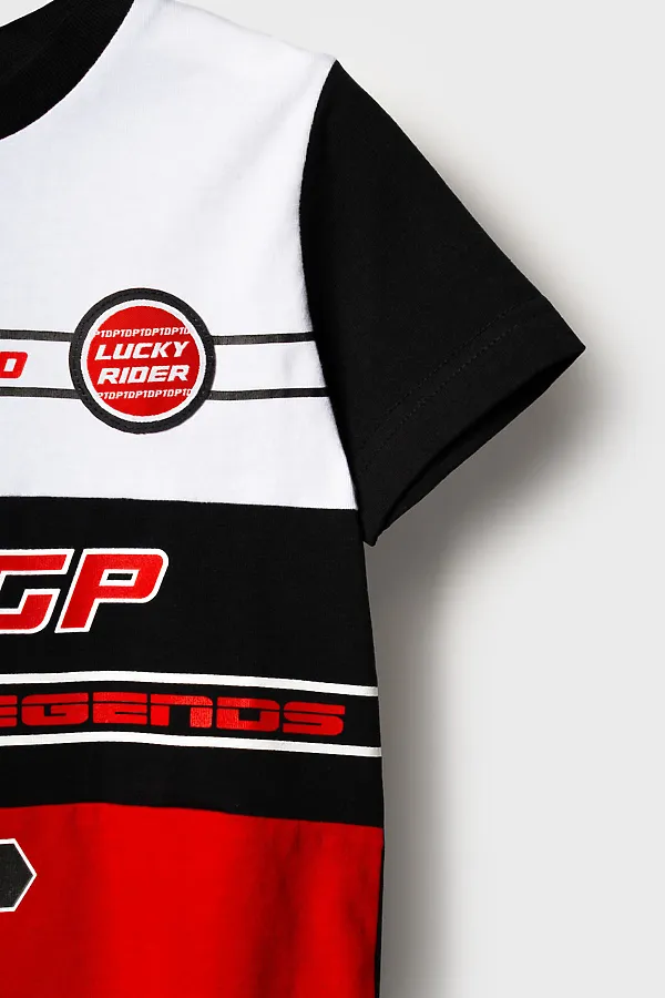 Комплект трикотажный для мальчиков: фуфайка (футболка), брюки PLAYTODAY, черный,белый,красный - фото 2