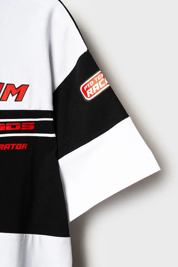 Комплект трикотажный для мальчиков: фуфайка (футболка), шорты PLAYTODAY, черный,белый - фото 2