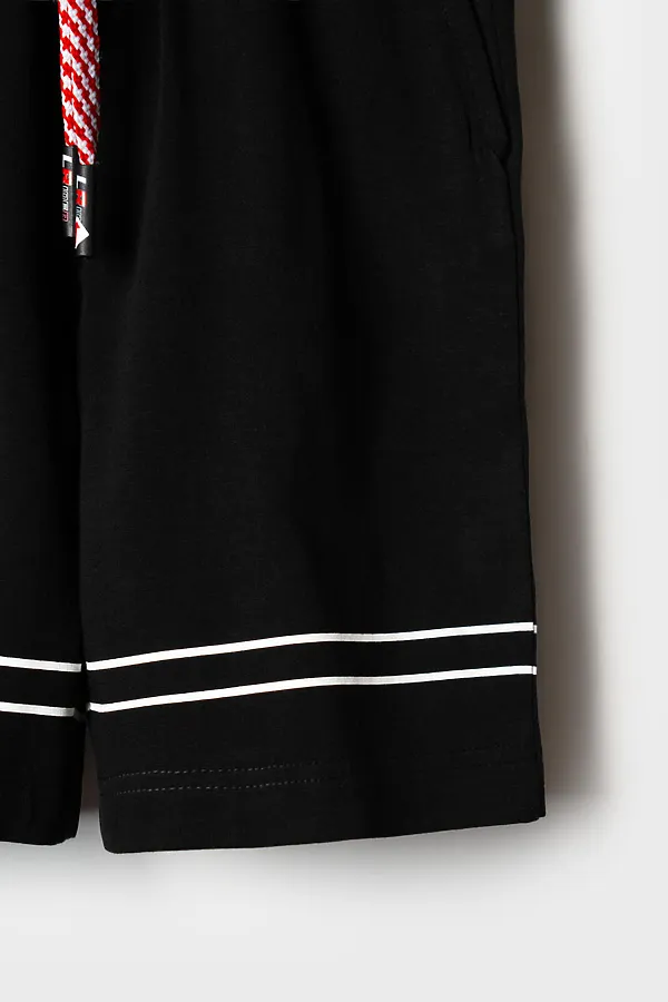 Комплект трикотажный для мальчиков: фуфайка (футболка), шорты PLAYTODAY, черный,белый - фото 2