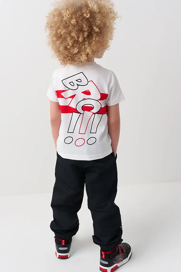 Фуфайка трикотажная для мальчиков (футболка) PLAYTODAY, белый - фото 2