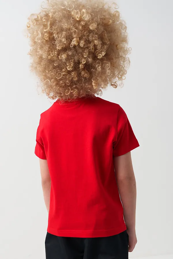 Фуфайка трикотажная для мальчиков (футболка) PLAYTODAY, белый,красный - фото 2