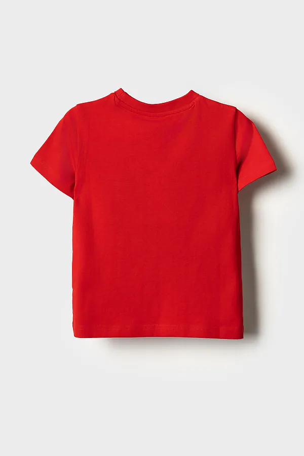 Фуфайка трикотажная для мальчиков (футболка) PLAYTODAY, белый,красный - фото 2