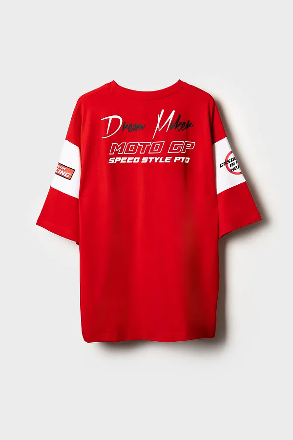 Фуфайка трикотажная для мужчин (футболка) PLAYTODAY, белый,красный - фото 2