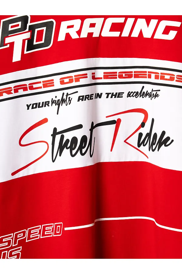 Фуфайка трикотажная для мужчин (футболка) PLAYTODAY, белый,красный - фото 2